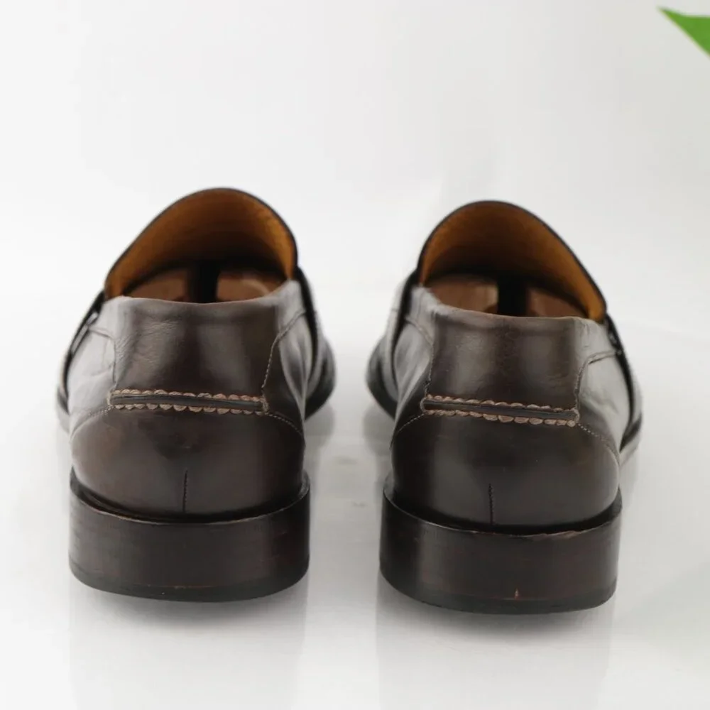 Cole Haan Mens Douglas Penny Loafer Size 13 M Brown Leather Slip On Dress Shoe
